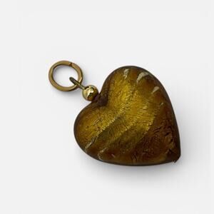 Vintage Gold Stone Heart Pendant